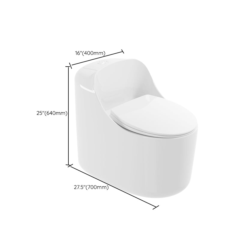 Modern Ceramic Flush Toilet Floor Mounted Urine Toilet with Slow Close Seat for Washroom Clearhalo 'Bathroom Remodel & Bathroom Fixtures' 'Home Improvement' 'home_improvement' 'home_improvement_toilets' 'Toilets & Bidets' 'Toilets' 7023358