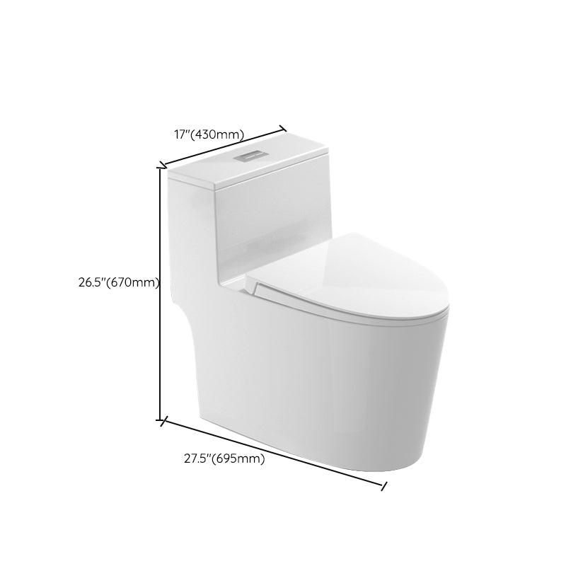 Modern Ceramic Flush Toilet Floor Mounted Urine Toilet with Slow Close Seat for Washroom Clearhalo 'Bathroom Remodel & Bathroom Fixtures' 'Home Improvement' 'home_improvement' 'home_improvement_toilets' 'Toilets & Bidets' 'Toilets' 7023359