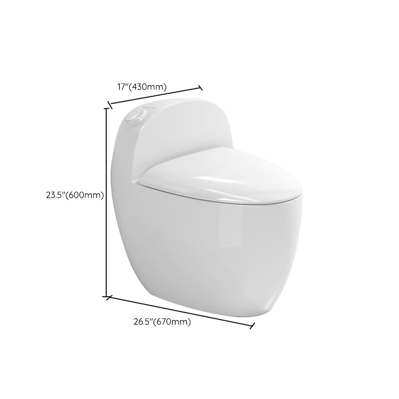 Modern Ceramic Flush Toilet Floor Mounted Urine Toilet with Slow Close Seat for Washroom Clearhalo 'Bathroom Remodel & Bathroom Fixtures' 'Home Improvement' 'home_improvement' 'home_improvement_toilets' 'Toilets & Bidets' 'Toilets' 7023361