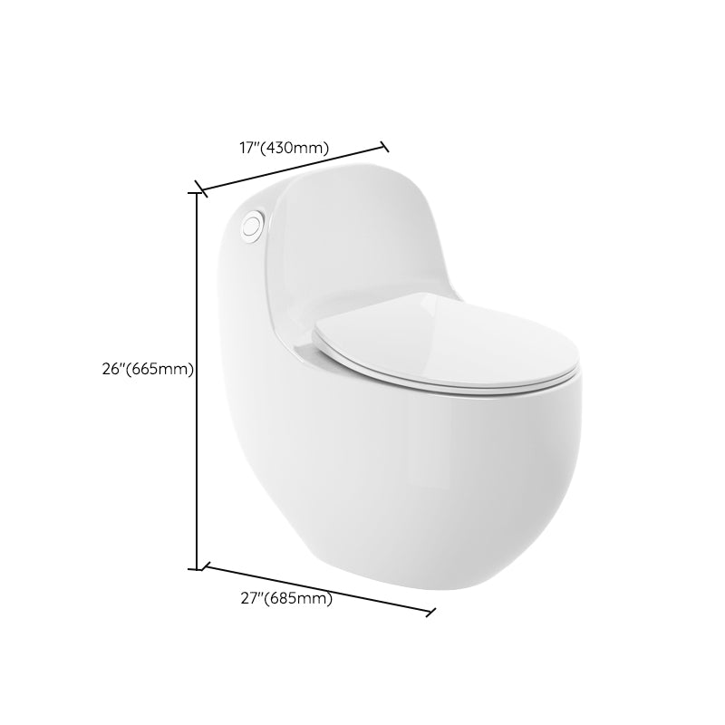Modern Ceramic Flush Toilet Floor Mounted Urine Toilet with Slow Close Seat for Washroom Clearhalo 'Bathroom Remodel & Bathroom Fixtures' 'Home Improvement' 'home_improvement' 'home_improvement_toilets' 'Toilets & Bidets' 'Toilets' 7023362