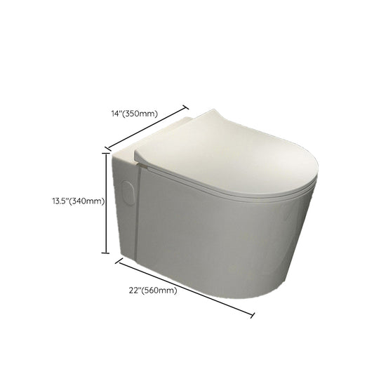 Modern Ceramic Flush Toilet White Wall Hung Toilet Bowl for Washroom Clearhalo 'Bathroom Remodel & Bathroom Fixtures' 'Home Improvement' 'home_improvement' 'home_improvement_toilets' 'Toilets & Bidets' 'Toilets' 7023390