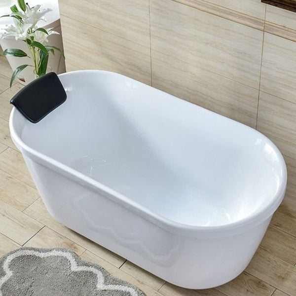 Acrylic Soaking Bathtub Antique Finish Roll Top Oval Bath Tub 53"L x 26"W x 24"H Clearhalo 'Bathroom Remodel & Bathroom Fixtures' 'Bathtubs' 'Home Improvement' 'home_improvement' 'home_improvement_bathtubs' 'Showers & Bathtubs' 7023535