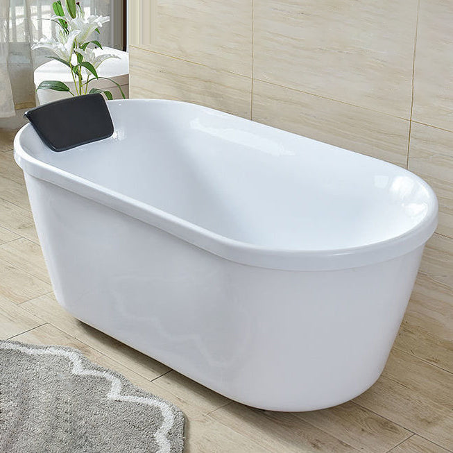 Acrylic Soaking Bathtub Antique Finish Roll Top Oval Bath Tub 45"L x 26"W x 24"H Clearhalo 'Bathroom Remodel & Bathroom Fixtures' 'Bathtubs' 'Home Improvement' 'home_improvement' 'home_improvement_bathtubs' 'Showers & Bathtubs' 7023537