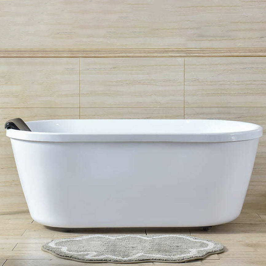 Acrylic Soaking Bathtub Antique Finish Roll Top Oval Bath Tub 41"L x 26"W x 24"H Clearhalo 'Bathroom Remodel & Bathroom Fixtures' 'Bathtubs' 'Home Improvement' 'home_improvement' 'home_improvement_bathtubs' 'Showers & Bathtubs' 7023538