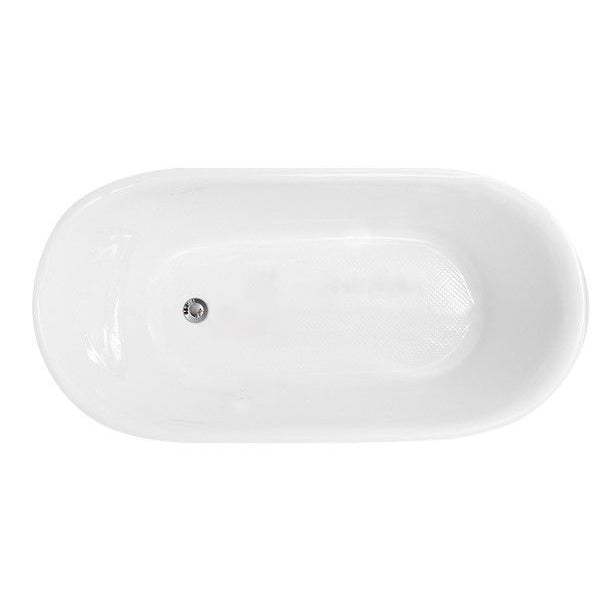 Acrylic Soaking Bathtub Antique Finish Roll Top Oval Bath Tub Clearhalo 'Bathroom Remodel & Bathroom Fixtures' 'Bathtubs' 'Home Improvement' 'home_improvement' 'home_improvement_bathtubs' 'Showers & Bathtubs' 7023543