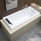 Acrylic Soaking Bathtub Antique Finish Drop-in Back to Wall Bath Tub 63"L x 30"W x 25"H Left Tub with Silver 5-Piece Set Clearhalo 'Bathroom Remodel & Bathroom Fixtures' 'Bathtubs' 'Home Improvement' 'home_improvement' 'home_improvement_bathtubs' 'Showers & Bathtubs' 7023586