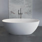 Modern Stone Freestanding Tub Soaking 22.05-inch Tall Bath with Overflow Trim Matte White 63"L x 31"W x 22"H Clearhalo 'Bathroom Remodel & Bathroom Fixtures' 'Bathtubs' 'Home Improvement' 'home_improvement' 'home_improvement_bathtubs' 'Showers & Bathtubs' 7023610