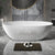 Modern Stone Freestanding Tub Soaking 22.05-inch Tall Bath with Overflow Trim Gloss White Clearhalo 'Bathroom Remodel & Bathroom Fixtures' 'Bathtubs' 'Home Improvement' 'home_improvement' 'home_improvement_bathtubs' 'Showers & Bathtubs' 7023611