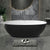 Modern Stone Freestanding Tub Soaking 22.05-inch Tall Bath with Overflow Trim Black White Clearhalo 'Bathroom Remodel & Bathroom Fixtures' 'Bathtubs' 'Home Improvement' 'home_improvement' 'home_improvement_bathtubs' 'Showers & Bathtubs' 7023613