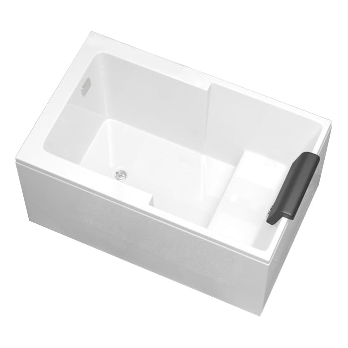 Modern Acrylic Rectangular Tub Soaking 24.8-inch Tall Bath Tub in White Clearhalo 'Bathroom Remodel & Bathroom Fixtures' 'Bathtubs' 'Home Improvement' 'home_improvement' 'home_improvement_bathtubs' 'Showers & Bathtubs' 7023654
