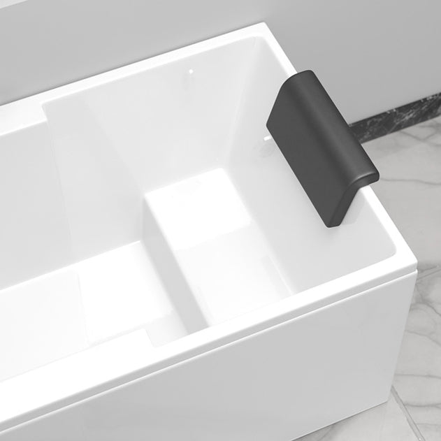 Modern Acrylic Rectangular Tub Soaking 24.8-inch Tall Bath Tub in White Clearhalo 'Bathroom Remodel & Bathroom Fixtures' 'Bathtubs' 'Home Improvement' 'home_improvement' 'home_improvement_bathtubs' 'Showers & Bathtubs' 7023656