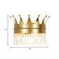 Metal Crown Wall Sconce Lighting Cartoon 2 Heads Gold LED Wall Mount Lamp with Crystal Drop Deco Clearhalo 'Wall Lamps & Sconces' 'Wall Lights' Lighting' 702367