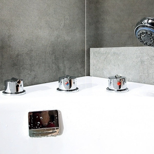 Corner Modern Bath Acrylic Soaking White Back to Wall Bathtub Clearhalo 'Bathroom Remodel & Bathroom Fixtures' 'Bathtubs' 'Home Improvement' 'home_improvement' 'home_improvement_bathtubs' 'Showers & Bathtubs' 7023680