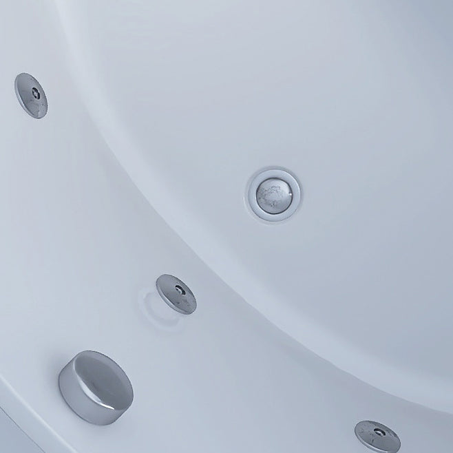 Modern Acrylic Corner Bath Soaking Seat Included Bathtub in White Clearhalo 'Bathroom Remodel & Bathroom Fixtures' 'Bathtubs' 'Home Improvement' 'home_improvement' 'home_improvement_bathtubs' 'Showers & Bathtubs' 7023706