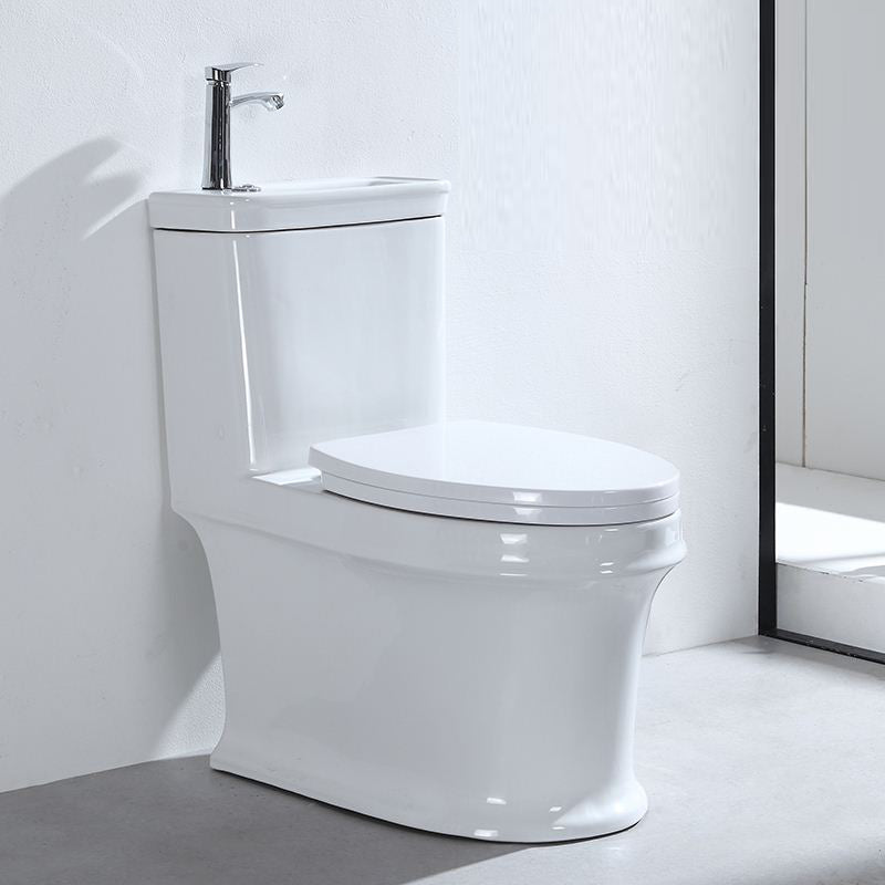 Contemporary One Piece Flush Toilet Seat Included Urine Toilet for Bathroom 15"L x 28"W x 29"H Clearhalo 'Bathroom Remodel & Bathroom Fixtures' 'Home Improvement' 'home_improvement' 'home_improvement_toilets' 'Toilets & Bidets' 'Toilets' 7025177