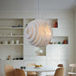 Honeycomb Dining Room Hanging Lighting Metal 1 Light Modernist Suspension Lamp in White Clearhalo 'Ceiling Lights' 'Modern Pendants' 'Modern' 'Pendant Lights' 'Pendants' Lighting' 702518