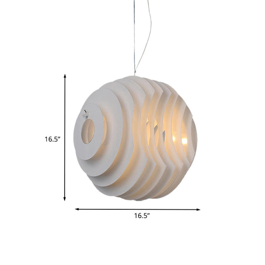 Honeycomb Dining Room Hanging Lighting Metal 1 Light Modernist Suspension Lamp in White Clearhalo 'Ceiling Lights' 'Modern Pendants' 'Modern' 'Pendant Lights' 'Pendants' Lighting' 702521