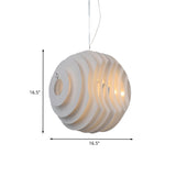 Honeycomb Dining Room Hanging Lighting Metal 1 Light Modernist Suspension Lamp in White Clearhalo 'Ceiling Lights' 'Modern Pendants' 'Modern' 'Pendant Lights' 'Pendants' Lighting' 702521