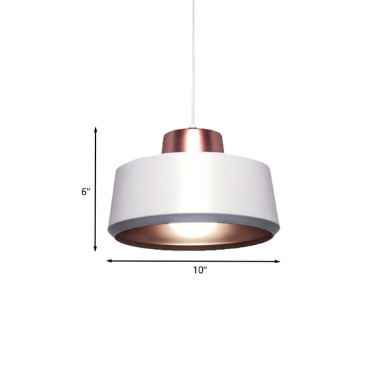 Modern Nordic Circle Hanging Ceiling Light Metal 1-Light Dining Room Pendant in White Clearhalo 'Ceiling Lights' 'Modern Pendants' 'Modern' 'Pendant Lights' 'Pendants' Lighting' 702536