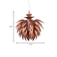Copper Pinecone Suspension Lighting Contemporary 1-Bulb Metallic Ceiling Pendant Lamp for Restaurant Clearhalo 'Ceiling Lights' 'Modern Pendants' 'Modern' 'Pendant Lights' 'Pendants' Lighting' 702546