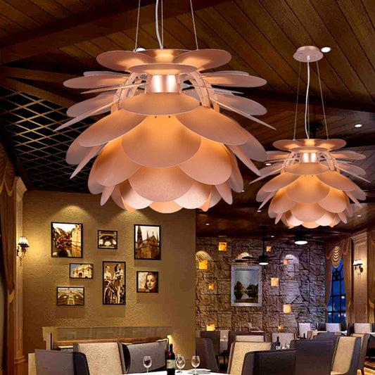 Pinecone Metal Hanging Pendant Contemporary 1 Light Copper Finish Ceiling Suspension Lamp for Restaurant Clearhalo 'Ceiling Lights' 'Modern Pendants' 'Modern' 'Pendant Lights' 'Pendants' Lighting' 702548