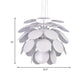 Modernism Pinecone Hanging Lighting Metallic 1-Head 19.5"/23.5" Wide Restaurant Pendant Lamp in White Clearhalo 'Ceiling Lights' 'Modern Pendants' 'Modern' 'Pendant Lights' 'Pendants' Lighting' 702560