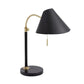 Flared Iron Table Lighting Simple 1 Bulb Black Finish Reading Lamp with Pull Chain for Study Room Clearhalo 'Lamps' 'Table Lamps' Lighting' 702723