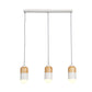 Capsule LED Cluster Pendant Modernism Metal 3 Bulbs White and Wood Pendant Light over Dining Table Clearhalo 'Ceiling Lights' 'Modern Pendants' 'Modern' 'Pendant Lights' 'Pendants' Lighting' 702733