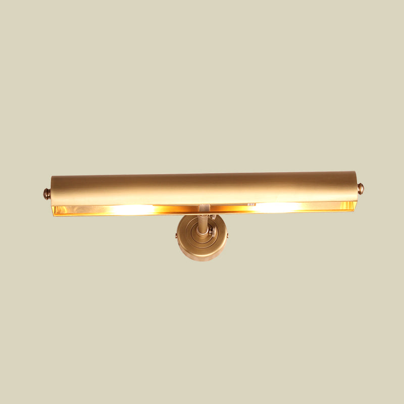 Tubular Bathroom Vanity Wall Mount Light Metallic 2 Lights Minimalist