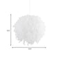 3/4 Lights Bedroom Ceiling Pendant Light Modernist White Chandelier Lamp with Feather Ball Fabric Shade Clearhalo 'Ceiling Lights' 'Chandeliers' 'Modern Chandeliers' 'Modern' Lighting' 702860
