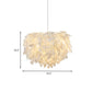 Fabric Leaf Chandelier Pendant Light Modernism 4-Head Hanging Lamp Kit in White for Bedroom Clearhalo 'Ceiling Lights' 'Chandeliers' 'Modern Chandeliers' 'Modern' Lighting' 702865