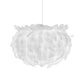 Feather Globe Ceiling Pendant Light Contemporary Fabric 1 Head White Suspension Lamp Clearhalo 'Ceiling Lights' 'Modern Pendants' 'Modern' 'Pendant Lights' 'Pendants' Lighting' 702884