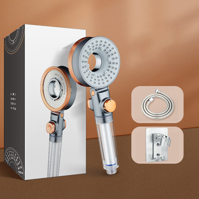 Reversible Round Shower Head 3 Sprays Adjustable Water Flow Handheld Shower Head Shower & Hose & Punch-Free Bracket Clearhalo 'Bathroom Remodel & Bathroom Fixtures' 'Home Improvement' 'home_improvement' 'home_improvement_shower_heads' 'Shower Heads' 'shower_heads' 'Showers & Bathtubs Plumbing' 'Showers & Bathtubs' 7031363