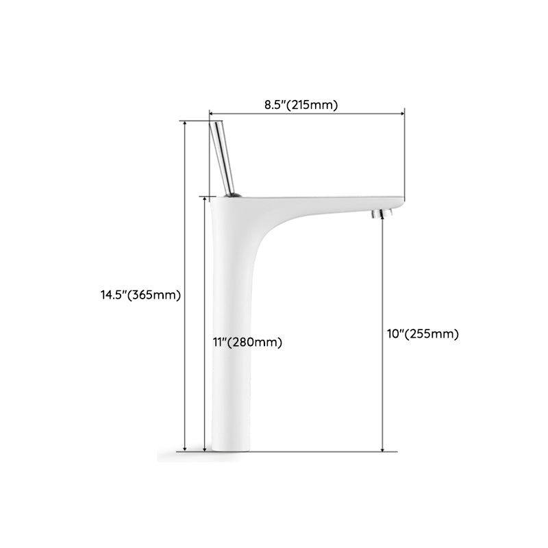 Modern Style Bathroom Sink Faucet with 1-Handle Brass Sink Faucet Clearhalo 'Bathroom Remodel & Bathroom Fixtures' 'Bathroom Sink Faucets' 'Bathroom Sinks & Faucet Components' 'bathroom_sink_faucets' 'Home Improvement' 'home_improvement' 'home_improvement_bathroom_sink_faucets' 7031454