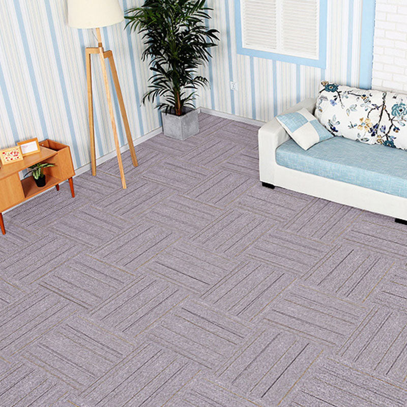 Carpet Tile Fade Resistant Non-Skid Solid Color Loose Lay Carpet Tiles Dining Room Clearhalo 'Carpet Tiles & Carpet Squares' 'carpet_tiles_carpet_squares' 'Flooring 'Home Improvement' 'home_improvement' 'home_improvement_carpet_tiles_carpet_squares' Walls and Ceiling' 7031653