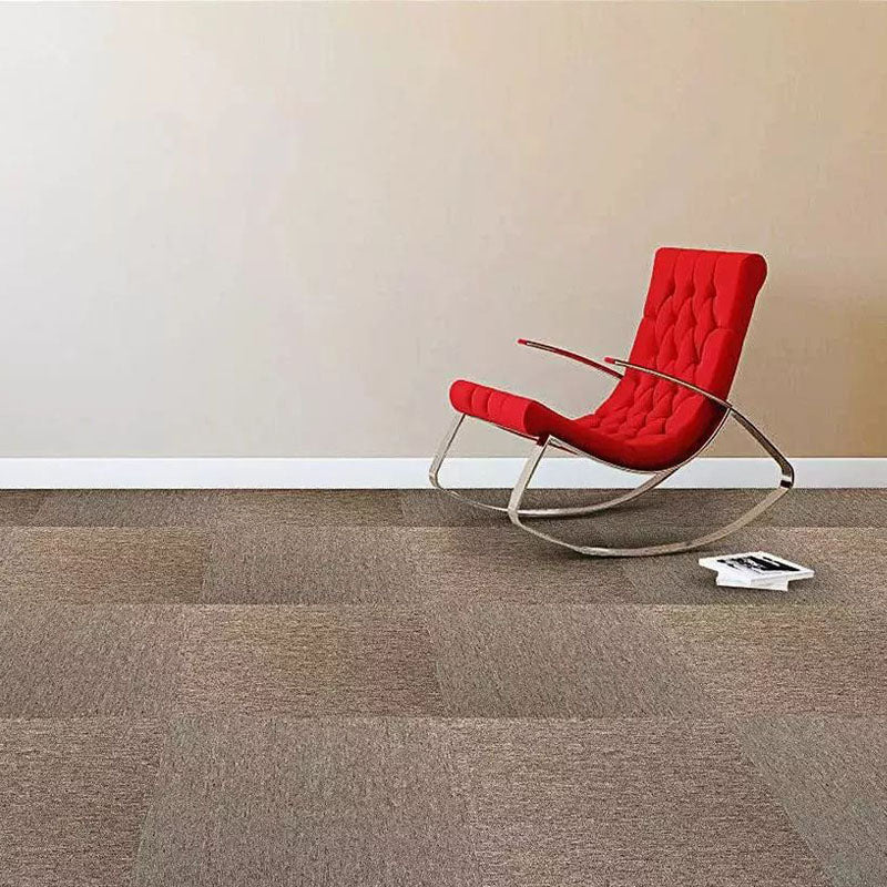 Carpet Tile Fade Resistant Non-Skid Solid Color Loose Lay Carpet Tiles Dining Room Clearhalo 'Carpet Tiles & Carpet Squares' 'carpet_tiles_carpet_squares' 'Flooring 'Home Improvement' 'home_improvement' 'home_improvement_carpet_tiles_carpet_squares' Walls and Ceiling' 7031663