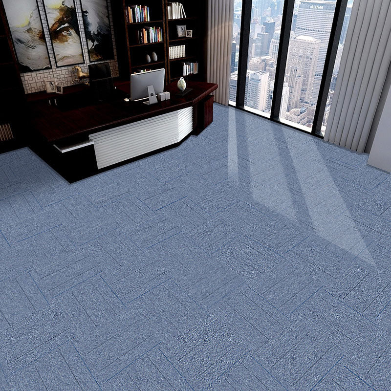 Carpet Tile Fade Resistant Non-Skid Solid Color Loose Lay Carpet Tiles Dining Room Aqua Clearhalo 'Carpet Tiles & Carpet Squares' 'carpet_tiles_carpet_squares' 'Flooring 'Home Improvement' 'home_improvement' 'home_improvement_carpet_tiles_carpet_squares' Walls and Ceiling' 7031668