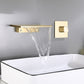 Modern Fixed Bathroom Faucet Wall Mounted Metal Tub Faucet Trim Gold Clearhalo 'Bathroom Remodel & Bathroom Fixtures' 'Bathtub Faucets' 'bathtub_faucets' 'Home Improvement' 'home_improvement' 'home_improvement_bathtub_faucets' 7031733