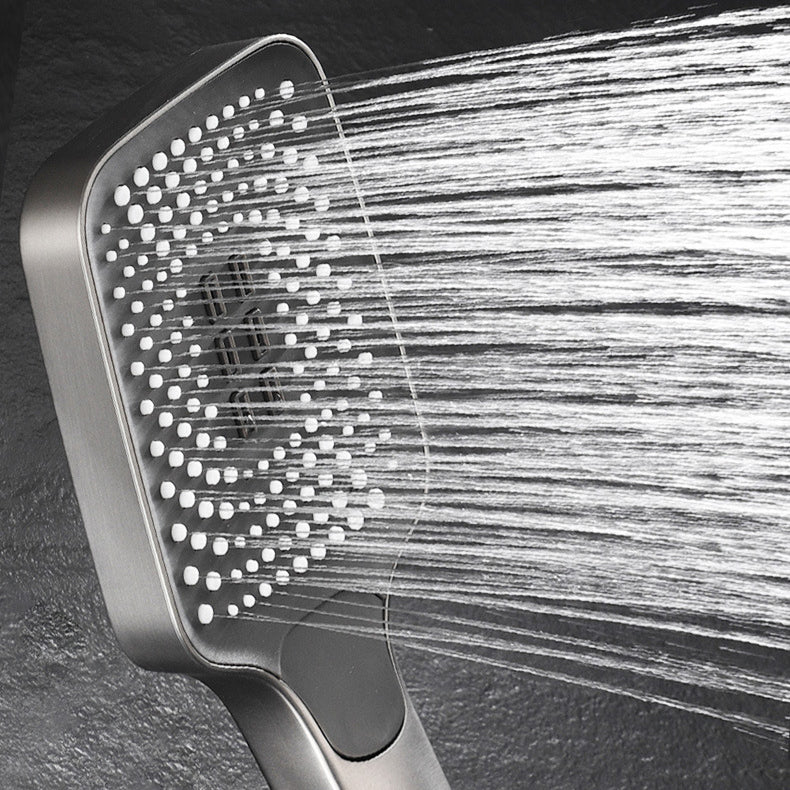 Adjustable Spray Pattern Shower System Brass Wall Mounted Shower Combo Clearhalo 'Bathroom Remodel & Bathroom Fixtures' 'Home Improvement' 'home_improvement' 'home_improvement_shower_faucets' 'Shower Faucets & Systems' 'shower_faucets' 'Showers & Bathtubs Plumbing' 'Showers & Bathtubs' 7031834