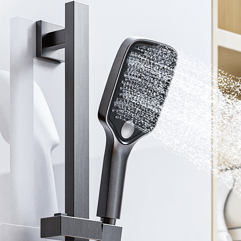 Wall Mounted Shower Combo Temperature Control Shower System with Thermostatic Clearhalo 'Bathroom Remodel & Bathroom Fixtures' 'Home Improvement' 'home_improvement' 'home_improvement_shower_faucets' 'Shower Faucets & Systems' 'shower_faucets' 'Showers & Bathtubs Plumbing' 'Showers & Bathtubs' 7031842