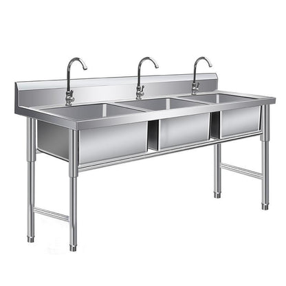 Stainless Steel Kitchen Sink Freestanding Kitchen Sink with Faucet Included Sink with Faucet Clearhalo 'Home Improvement' 'home_improvement' 'home_improvement_kitchen_sinks' 'Kitchen Remodel & Kitchen Fixtures' 'Kitchen Sinks & Faucet Components' 'Kitchen Sinks' 'kitchen_sinks' 7031984