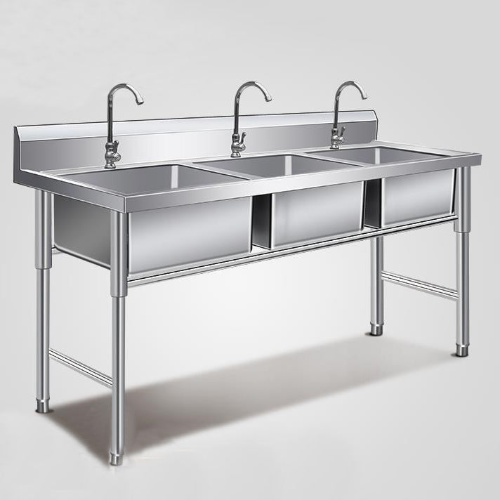 Stainless Steel Kitchen Sink Freestanding Kitchen Sink with Faucet Included Clearhalo 'Home Improvement' 'home_improvement' 'home_improvement_kitchen_sinks' 'Kitchen Remodel & Kitchen Fixtures' 'Kitchen Sinks & Faucet Components' 'Kitchen Sinks' 'kitchen_sinks' 7031985