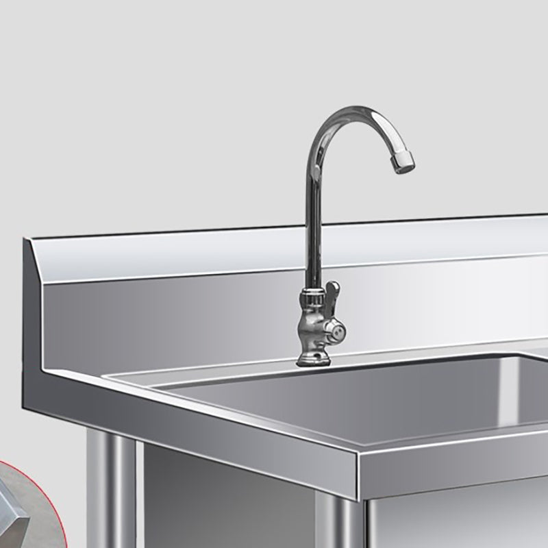Stainless Steel Kitchen Sink Freestanding Kitchen Sink with Faucet Included Clearhalo 'Home Improvement' 'home_improvement' 'home_improvement_kitchen_sinks' 'Kitchen Remodel & Kitchen Fixtures' 'Kitchen Sinks & Faucet Components' 'Kitchen Sinks' 'kitchen_sinks' 7031987