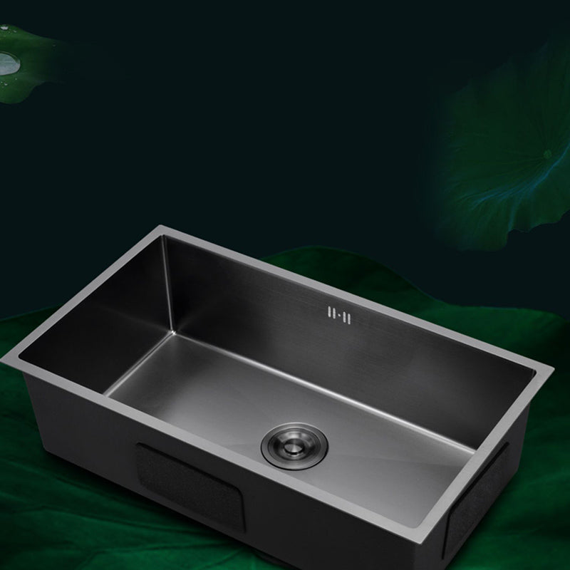Classic Kitchen Sink Stainless Steel Black Workstation Sink with Faucet Clearhalo 'Home Improvement' 'home_improvement' 'home_improvement_kitchen_sinks' 'Kitchen Remodel & Kitchen Fixtures' 'Kitchen Sinks & Faucet Components' 'Kitchen Sinks' 'kitchen_sinks' 7032006