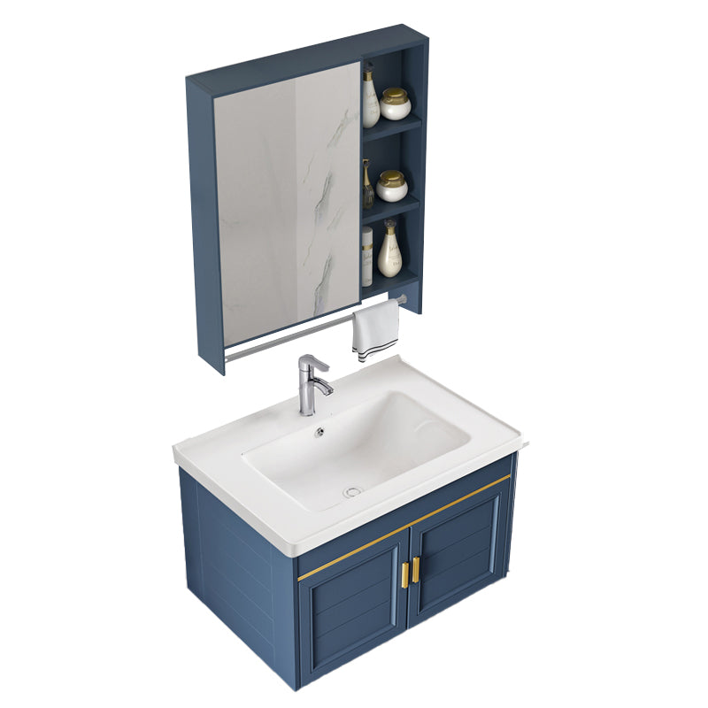 Bathroom Vanity Set Ceramic Sink Drawer Mirror Vanity with Faucet Vanity & Faucet & Mirror Cabinet Towel Bar Included Clearhalo 'Bathroom Remodel & Bathroom Fixtures' 'Bathroom Vanities' 'bathroom_vanities' 'Home Improvement' 'home_improvement' 'home_improvement_bathroom_vanities' 7032073