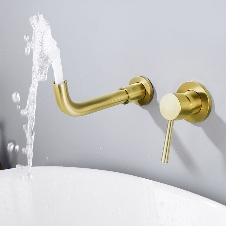 Modern Brass Roman Tub Faucet with 1 Lever Handles Tub Faucet Clearhalo 'Bathroom Remodel & Bathroom Fixtures' 'Bathtub Faucets' 'bathtub_faucets' 'Home Improvement' 'home_improvement' 'home_improvement_bathtub_faucets' 7032269