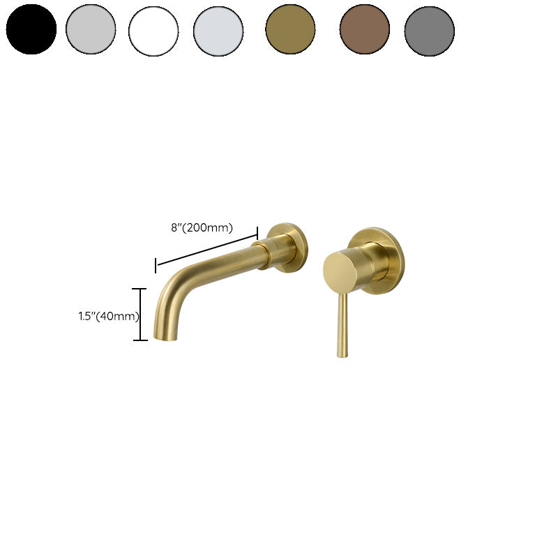 Modern Brass Roman Tub Faucet with 1 Lever Handles Tub Faucet Clearhalo 'Bathroom Remodel & Bathroom Fixtures' 'Bathtub Faucets' 'bathtub_faucets' 'Home Improvement' 'home_improvement' 'home_improvement_bathtub_faucets' 7032281