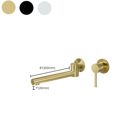 Modern Brass Roman Tub Faucet with 1 Lever Handles Tub Faucet Clearhalo 'Bathroom Remodel & Bathroom Fixtures' 'Bathtub Faucets' 'bathtub_faucets' 'Home Improvement' 'home_improvement' 'home_improvement_bathtub_faucets' 7032282