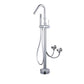 Floor Mounted Metal Freestanding Tub Filler Elbow Freestanding Bathtub Faucet Chrome Wall Clearhalo 'Bathroom Remodel & Bathroom Fixtures' 'Bathtub Faucets' 'bathtub_faucets' 'Home Improvement' 'home_improvement' 'home_improvement_bathtub_faucets' 7032365
