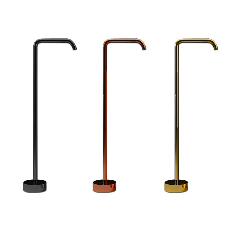 Floor Mounted All Bronze Freestanding Tub Filler Freestanding High Arc Tub Filler Trim Clearhalo 'Bathroom Remodel & Bathroom Fixtures' 'Bathtub Faucets' 'bathtub_faucets' 'Home Improvement' 'home_improvement' 'home_improvement_bathtub_faucets' 7032387